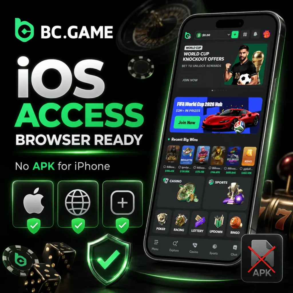 BC Game download iOS and mobile browser access