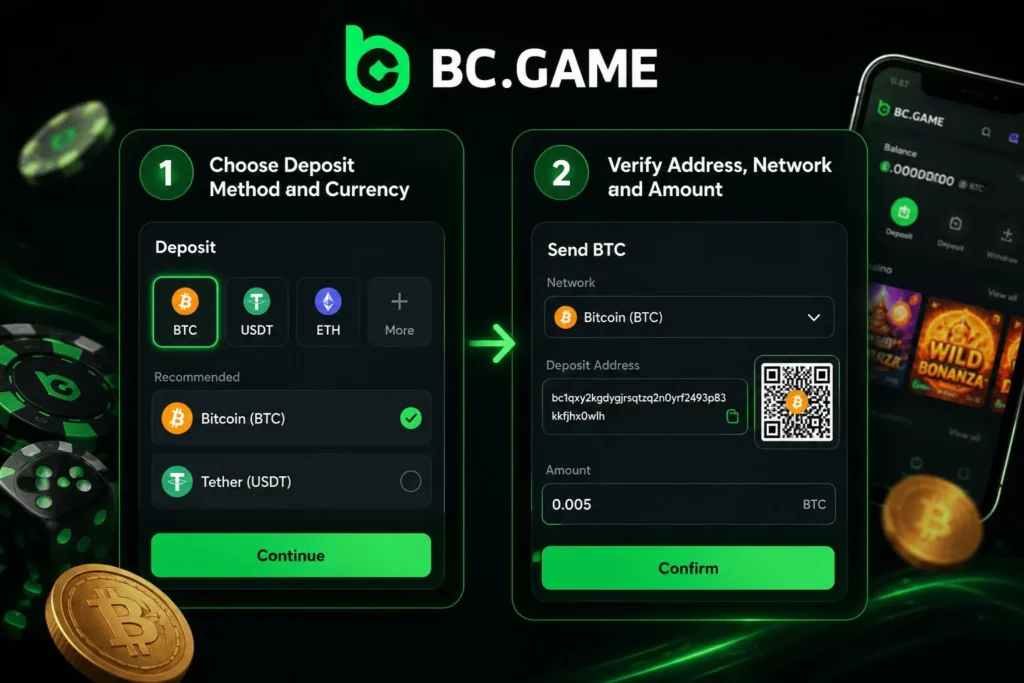 BC Game: From Cashier to Balance