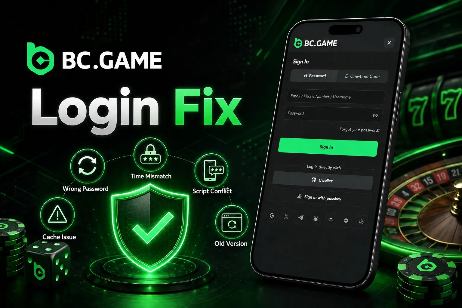BC Game login problem: common issues and fixes