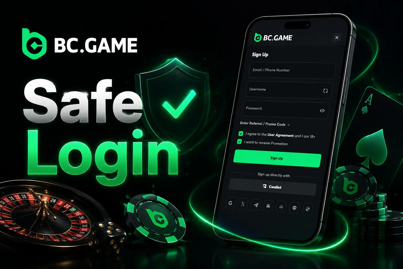 How to complete BC Game login online