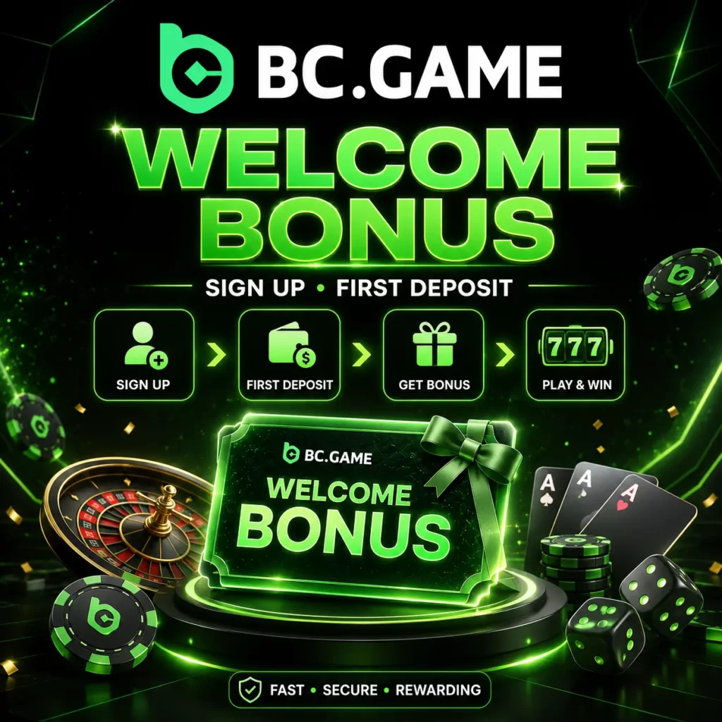 Welcome, sign up and first deposit bonuses on BC Game